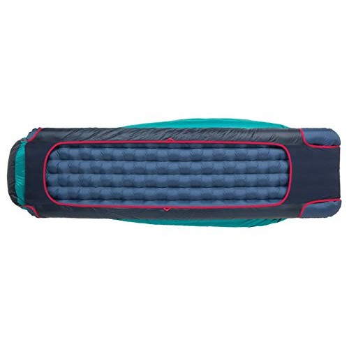 Big Agnes Women's Daisy Mae 0 Degree Sleeping Bag, Regular, Right Zip, Navy/Aqua-3