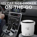 OSBA 12V Car Rice Cooker 1L with Steamer, White