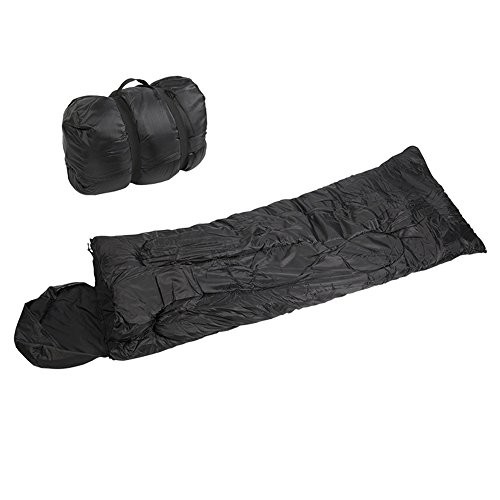 Mil-Tec Pilot Camping Sleeping Bag, Black Camouflage