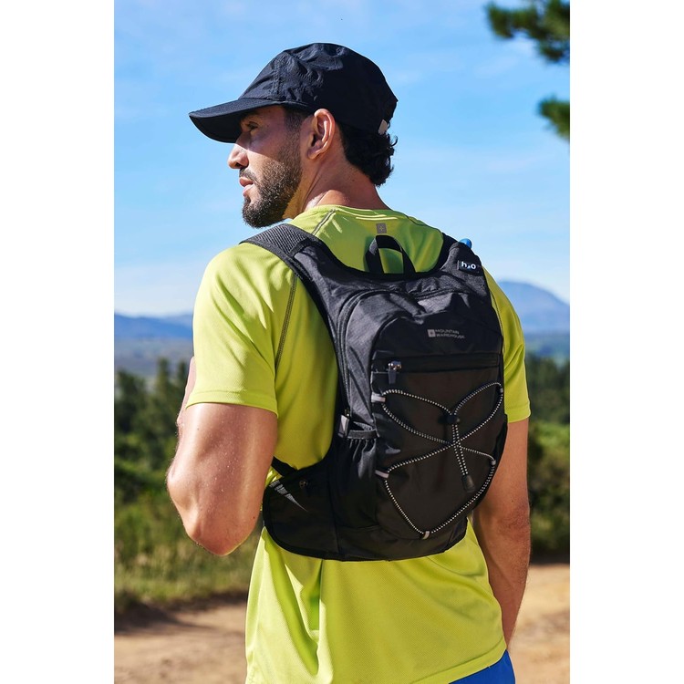 Mountain Warehouse Track Hydro Bag - 6L Ripstop Hydration Pack with Soft Water Bottle - Black - Image 2